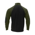 thumbnail image 5 of Men's Raglan Sleeve Stand Collar Sweatshirt, Outdoor Casual Button Front Pullover Top for Fall, Hiking,Black,L, 5 of 9