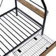 thumbnail image 3 of DreamBuck Twin Size Metal Bed Frame with 2 Drawers and Shelves, Platform Bed Frame with Clothes Rack, Heavy Duty Bed Frame for Bedroom, Drom, Small Room, Metal Slat Support, No Box Spring Needed, 3 of 9