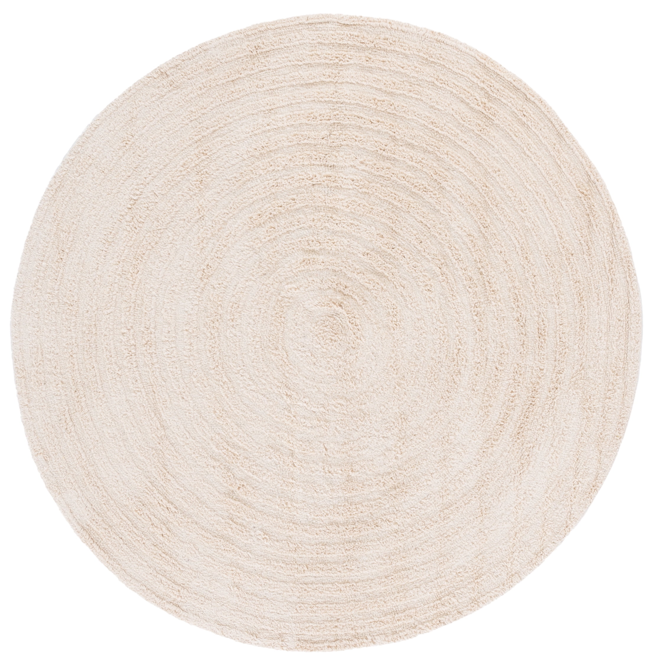 Safavieh Easy Care Edythe Solid Machine Washable Area Rug, Ivory, 5' x 5' Round