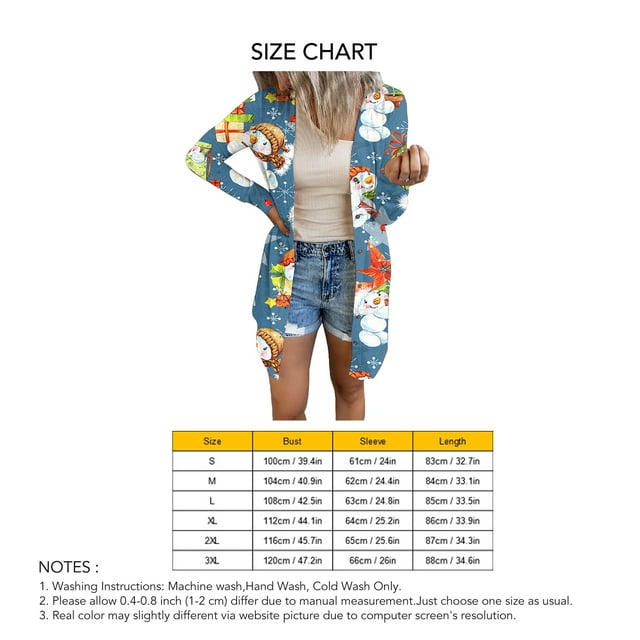 Chrismas Shirt Coat, Open Front Shirt Coat Long Sleeve For Shopping Type 1,Type 2,Type 3,Type 4,Type 5,Type 6,Type 7,Type 8