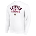 thumbnail image 2 of Men's Starter White Arizona Coyotes Stick And Puck Logo Fleece Pullover Sweatshirt, 2 of 3