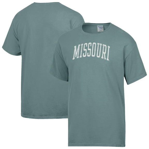 Men's-ComfortWash Green Missouri Tigers Distressed Arch T-Shirt