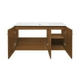 thumbnail image 5 of Classe 48" Wall-Mounted Bathroom Vanity in Brown Oak with 3-Hole Widespread Double Basin Sink Top, 5 of 5