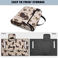 thumbnail image 6 of Pzuqiu Quilted Golf Cart Seat Covers Foldable Polyester, Compatible with Outdoor Golf Course, for EZGO Yamaha Club Car, Dachshund Paw Prints, 6 of 9