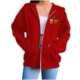 thumbnail image 6 of Mifsaly Womens Oversized Halloween Hoodie Spooky Graphic Zip Up Hooded Sweatshirt Casual Fall Long Sleeve Jacket for Party Everyday Novelty Red,XL, 6 of 8