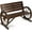 1PC Wagon Wheel Bench, variant on Wooden Wagon Wheel Bench, 2-Person Solid Wood Garden Bench, Rustic Wooden Seat Wagon Wheel Bench Patio Loveseat W/Slatted Backrest, Outdoor Garden Bench for Lawn Yard Porch Park