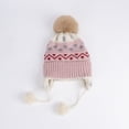 thumbnail image 5 of Mnyotv Toddler Boys Girls Beanie Hat with Ear Flaps Winter Soft Fleece Knitted Cap for Kids, 5 of 5