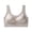 Bra for Women-Gray, variant on Bra for Women Plus Size Fixed Cup 4 Row Back Clasp Seamless Satin Wide Strap Wire Free Pushing Up Breathable Bralettes Daily Underwear Black XXL