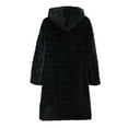 thumbnail image 5 of NARABB Women Warm Faux Coat Solid Color Furry Faux Jacket Long Sleeve Hood Outerwear Overcoat, 5 of 5