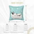 thumbnail image 4 of Bingfone Decorative Pillow Covers 18"X18" French Bulldog Taking A Bath Couch Pillow Cases Modern Farmhouse Covers For Couch Sofa Bed, 4 of 9