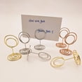 thumbnail image 1 of Lubelski 10Pcs Memo Holders Compact Geometric Round Small Size Table Card Holders Home Supply, 1 of 8