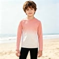 thumbnail image 2 of Ulitacool Girl Tops Long Sleeve Tie Dye Crewneck Rash Guard 11-12 Years Light Pink, 2 of 6