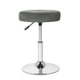 thumbnail image 1 of Homebeez Fabric Vanity Stool Swivel Stool Height Adjustable Gray, 1 of 6