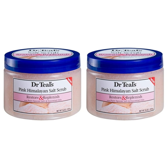 Dr Teal,S Epsom Salt Body Scrub 2-Pack, Pink Himalayan