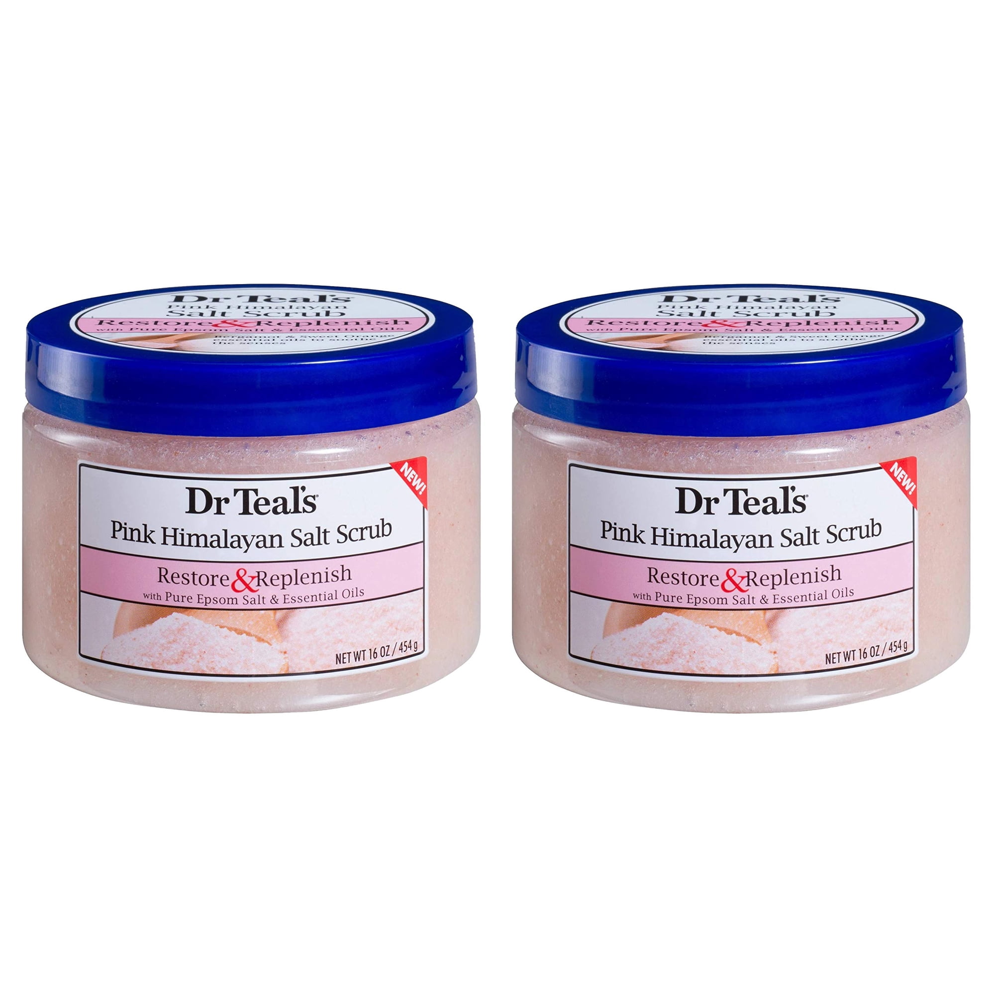 Dr Teal,S Epsom Salt Body Scrub 2-Pack, Pink Himalayan