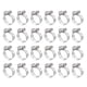 thumbnail image 1 of Abrazadera de manguera de engranaje de gusano, 24 piezas de abrazaderas de manguera ajustables de acero inoxidable de 1/2"-3/4" para asegurar mangueras, 1 of 5