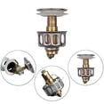 thumbnail image 3 of Universal Wash Basin Bounce Drain Filter,No Overflow Pop Up Bathroom Sink Drain Plug with Basket, 3 of 8