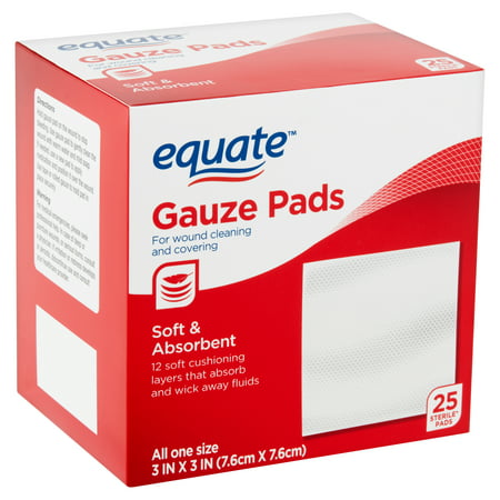 Equate Gauze Pads, 25 count