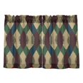 thumbnail image 7 of Yayeee Kitchen Curtains Tier Pair Light Filtering 27"x24" Rod Pocket Short Cafe Window Panel, Green Tartan Pattern, 7 of 7