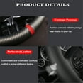 thumbnail image 5 of XUKEY Car Steering Wheel Cover Universal  Anti-slip Carbon Fiber Leather Black, 5 of 9