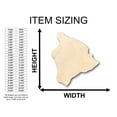 thumbnail image 2 of Unfinished Wood Hawaiian Island Big Island Shape - Craft - up to 46" DIY 12" / 3/4", 2 of 3