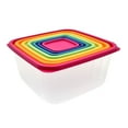 thumbnail image 3 of Mainstays Plastic Rainbow Food Storage Set, Multi Color, 14 Count, Best Used for Leftover Storage and Reheating, 3 of 8
