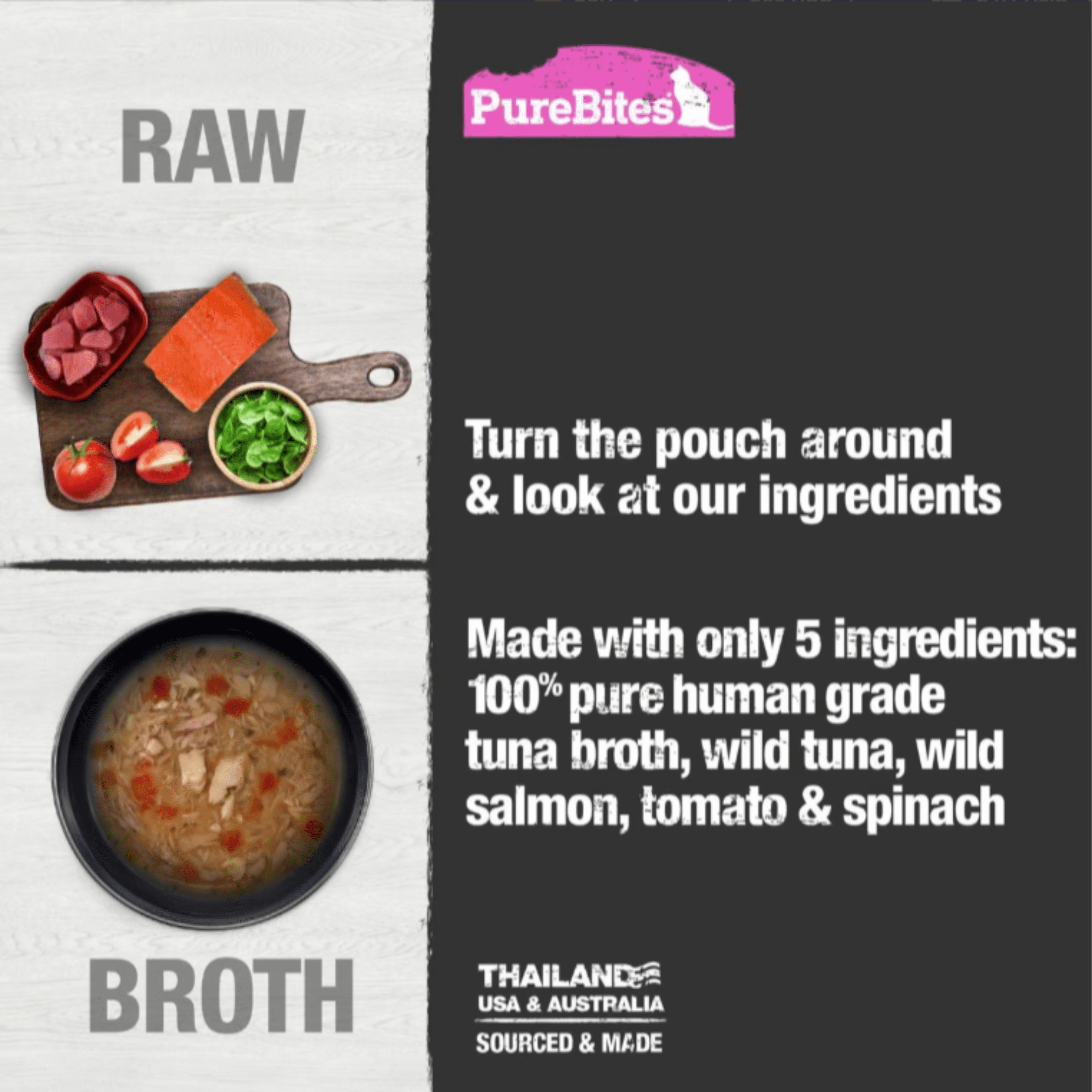 Pure Bites Tuna & Salmon Broth for Cats, 2 oz, 18-pack
