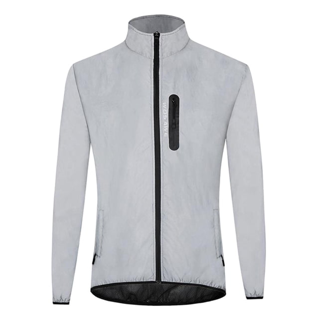 Almencla Cycling Reflective Jacket Night Windbreaker Rain Jacket XXXL