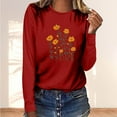 thumbnail image 2 of WRKEKC Casual Tops for Womens, Summer T-Shirts for Women, Women's Casual Trendy Long Sleeve Crewneck Pullover Round Neck Printing T-Shirt, 2 of 5