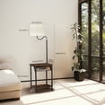 Floor Lamp with Table FIMEI Narrow End Table with Lamp, Bedside