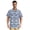 Flamingo with Heart, variant on Men's Casual Button Down Shirts Short Sleeve Summer Hawaiian Beach Shirt, Cats with Blue White Striped