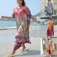 thumbnail image 4 of Aellinatey Women's Swimwear Turkish Kaftans Swimsuit Cover up Caftan Beach Long Dress, 4 of 20