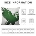 thumbnail image 5 of MDO  Eagle Pillow Cushion Cover, Short Plush Decorative Square Pillow Cover, 18" X 18", Multiple Sizes Available, Rose Green, 5 of 5