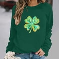 thumbnail image 6 of Craaazy Women's St Patricks Long Sleeve Shirts Round Neck Green Comfy Shamrock Tops, 6 of 6
