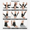 thumbnail image 6 of Ettsollp Sports Ankle Brace 1pc High-elastic Ankle Wrap Ankle Brace Support with Fastener Tape Soft Breathable Adjustable Compression Ankle Sleeve, 6 of 8