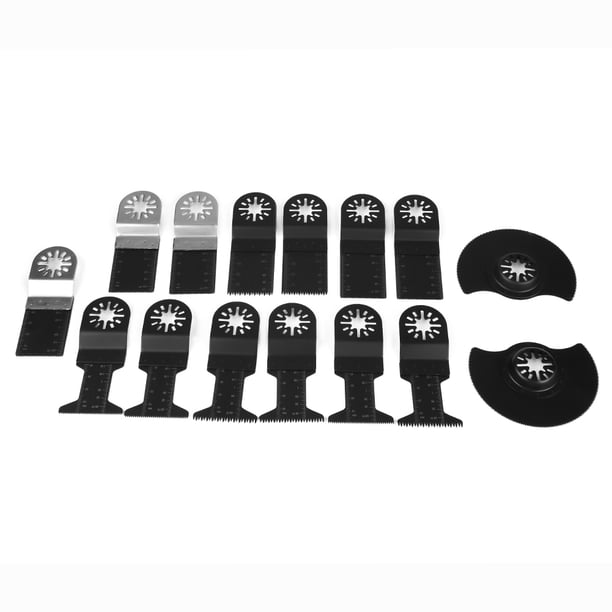 Juego de 15 hojas de sierra de corte multifuncionales oscilantes de 34/44/88 mm para corte de precisión.
