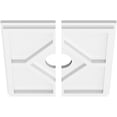 thumbnail image 2 of 10"OD x 2"ID x 3 1/2"C x 1"P Embry Architectural Grade PVC Contemporary Ceiling Medallion, Two Piece, 2 of 11