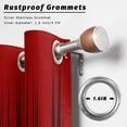 thumbnail image 2 of Outdoor Curtains for Patio Waterproof, Dark Red Black Ombre Outdoor Privacy Panels Grommet, Modern Abstract Art Striped Gradient Blackout Outside Curtains for Porch/Cabana 54"x84", 2 Panels, 2 of 8