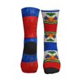 thumbnail image 2 of Mens Crew Socks Womens Haitian Flag Workout Training Athletic Socks, 2 of 7