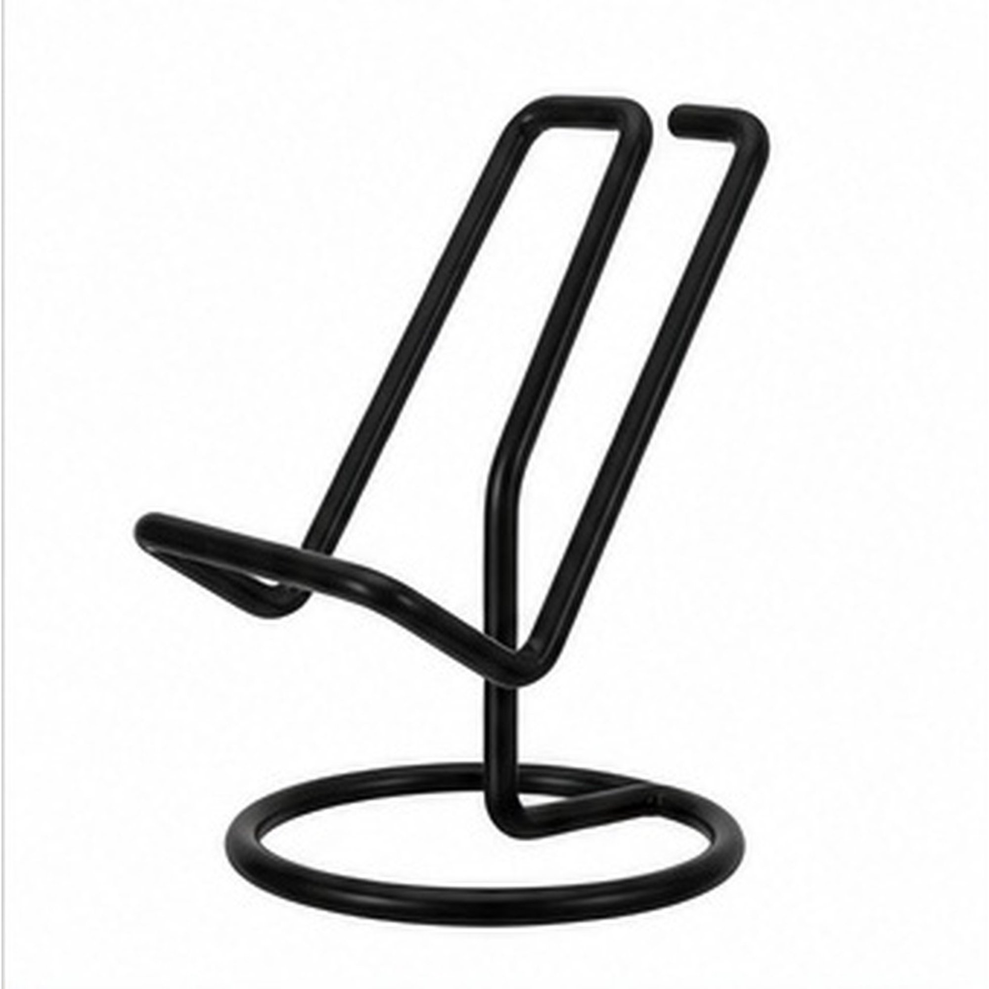 WEAVILUX Stable Metal Desktop Phone Cradle Holder Universal Phone Stand for Work and Home Black