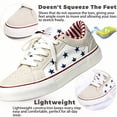thumbnail image 4 of Knivor Sneakers for Women Low Top Canvas Lace Up Casual Skate Shoes Star Print Fashion Walking Tennis Shoes, 4 of 9