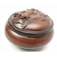 thumbnail image 5 of Faux Wood Resin Moon Lovers Wolf Couple Rounded Jewelry Trinket Box Figurine, 5 of 7