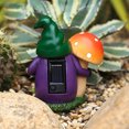 thumbnail image 6 of Garden Gnome Statue Outdoor Gnomes Holding Mushroom Figurine Built-in Solar Light Sculpture Decor for Patio Lawn Yard Art Ornament, 6 of 8