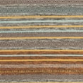thumbnail image 6 of SAFAVIEH Montauk Lorenzo Striped Cotton Area Rug, Turquoise/Brown, 6' x 6' Square, 6 of 6