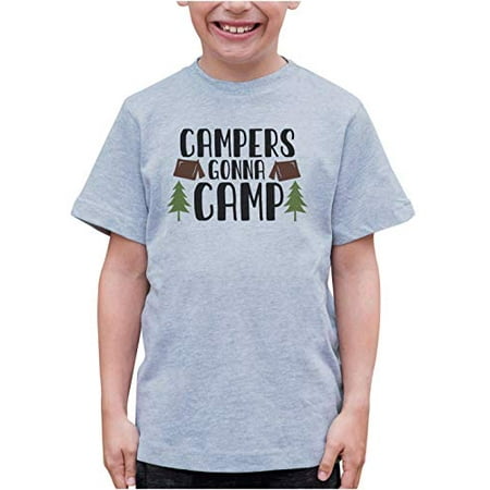 

7 ate 9 Apparel Kids Campers Gonna Camp Grey T-Shirt