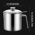 thumbnail image 3 of 1.3L Stainless Steel Oil Pot with Filter, Large Capacity Oil Storage Container, Leakproof Drip-Free Spout, Rust-Resistant Heavy-Duty Kitchen Oil Dispenser for Frying Oil Recycling & Grease Separation, 3 of 9