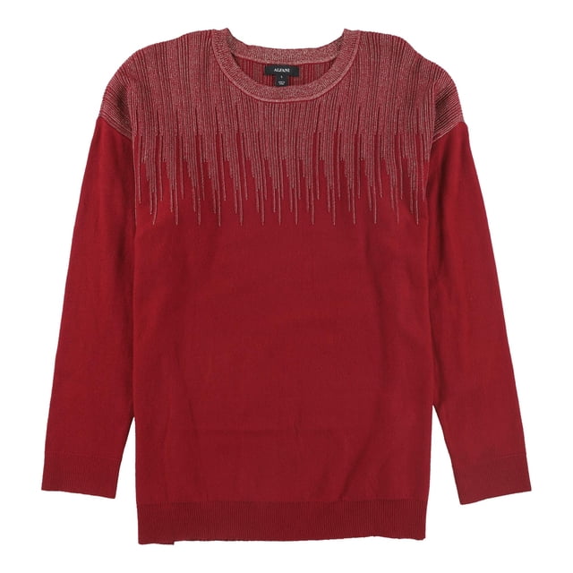 Suéter Alfani con dobladillo ventilado para mujer rojo pequeño