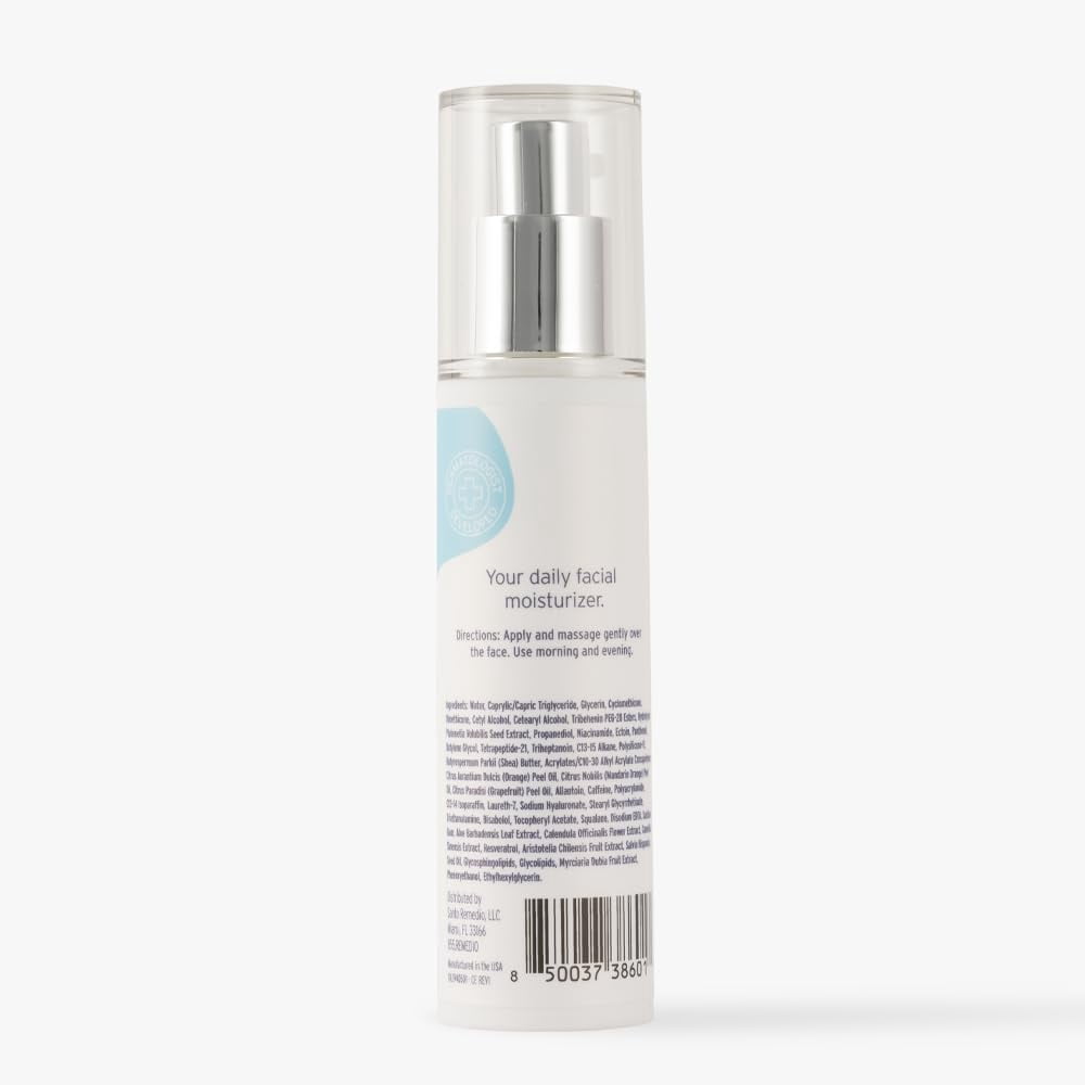 Santo Remedio, Piel Eterna, Moisturizing Face Cream, Hydrates Skin, Daily Moisturizer, Day and Night Cream, Contains Hyaluronic Acid, Vitamin E, Niacinamide, For All Skin Types, 1.7 Fl. Oz. / 50 ml