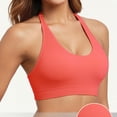 thumbnail image 4 of CheerKidz Women's Solid Color Sports Bra with Adjustable Straps - Wireless Support, Seamless Nylon Fabric for Running, Yoga, Gym Workouts, Daily Casual Wear, High Waist Design Pink L, 4 of 9