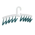 thumbnail image 4 of Plastic Clothes Drying Rack, Space Saving Safe Lightweight Evenly Distributed Universal Plastic Sock Clips Drying Rack Windproof  For Indoor Outdoor White And Green, 4 of 8